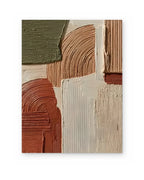 Clay and Moss, textured abstract painting shown straight on