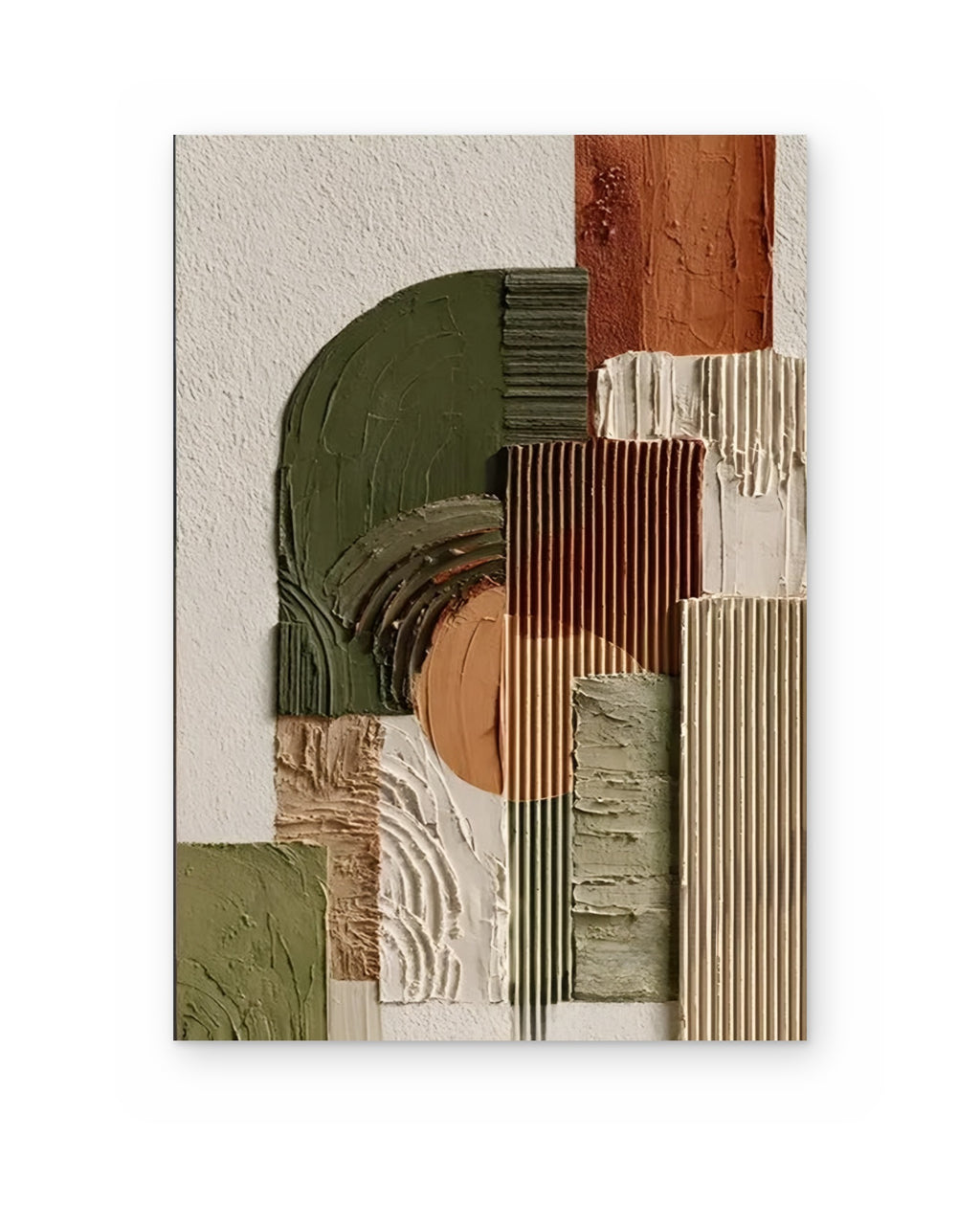 Garden Wall, textured abstract painting shown straight on