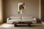 Garden Wall shown at 60 × 80 cm above a 230 cm linen sofa