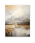 Mist over the Lake, atmospheric abstract painting shown straight on