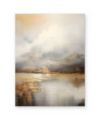 Mist over the Lake, atmospheric abstract painting shown straight on