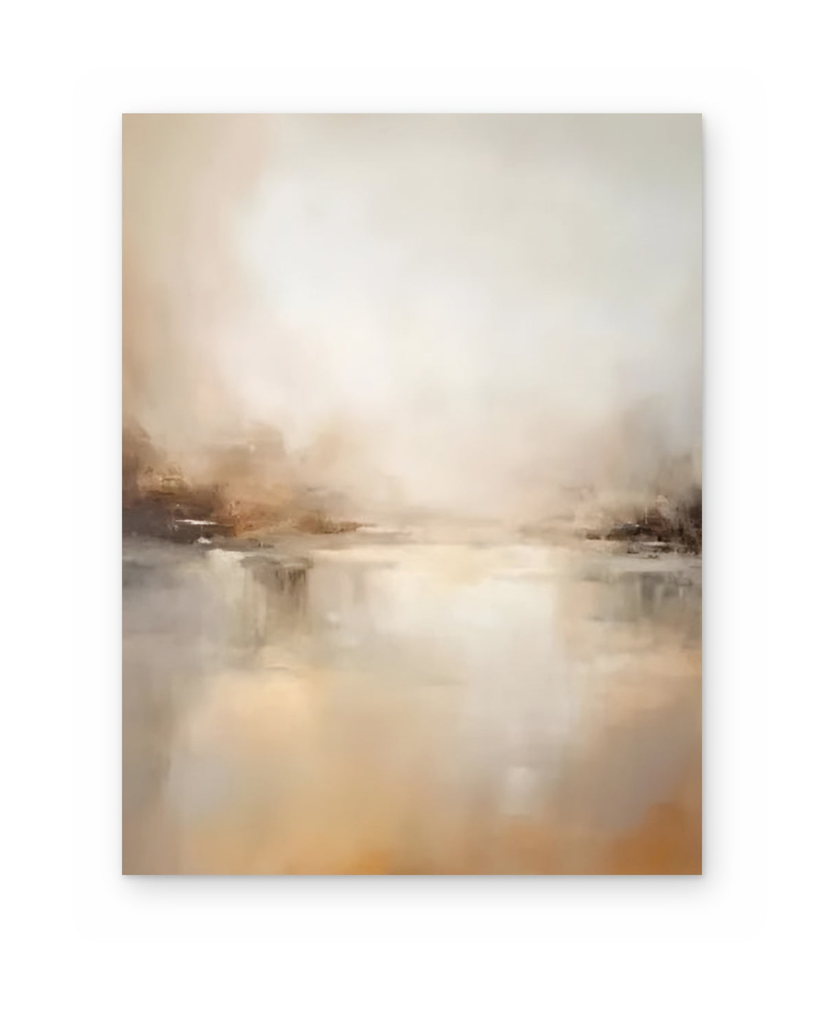 Morning Shore, atmospheric abstract painting shown straight on