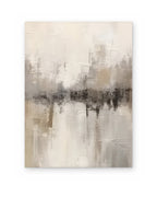 Quiet Reflection, hand-painted abstract painting shown straight on