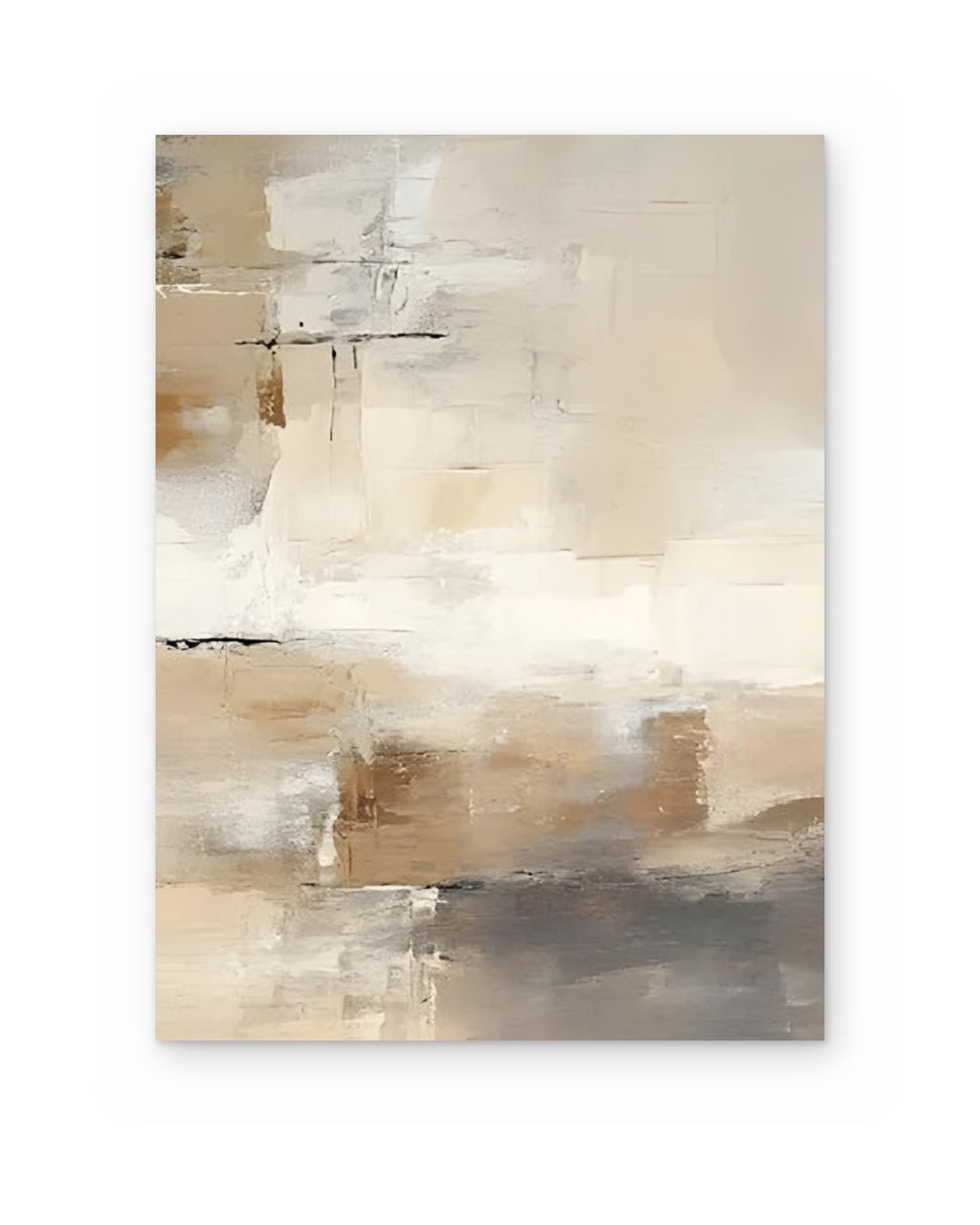 Linen Fields, hand-painted abstract painting shown straight on