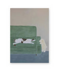 Afternoon Nap, figurative abstract painting shown straight on
