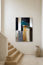 Night City shown at 90 × 130 cm above a stair landing