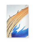 Orange Arc, textured abstract painting shown straight on