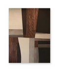 Walnut and Linen, hand-painted abstract painting shown straight on