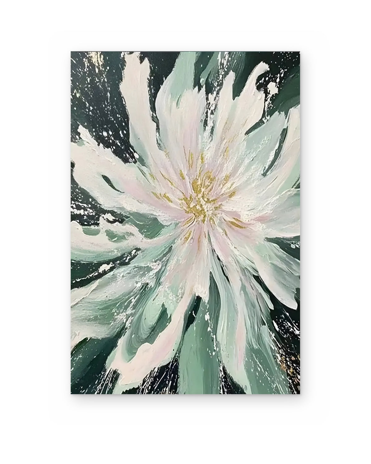 Pale Chrysanthemum — Floral Abstract Painting