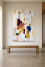 Confetti shown at 120 × 180 cm above a 180 cm oak bench