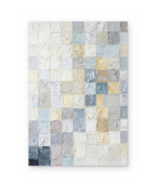 Pastel Mosaic, textured abstract painting shown straight on
