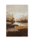 Amber Horizon, atmospheric abstract painting shown straight on