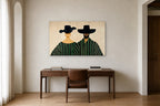 Side by Side shown at 120 × 80 cm above a 160 cm walnut desk