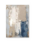 Indigo Corner, hand-painted abstract painting shown straight on