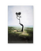 The Lone Tree, atmospheric abstract painting shown straight on