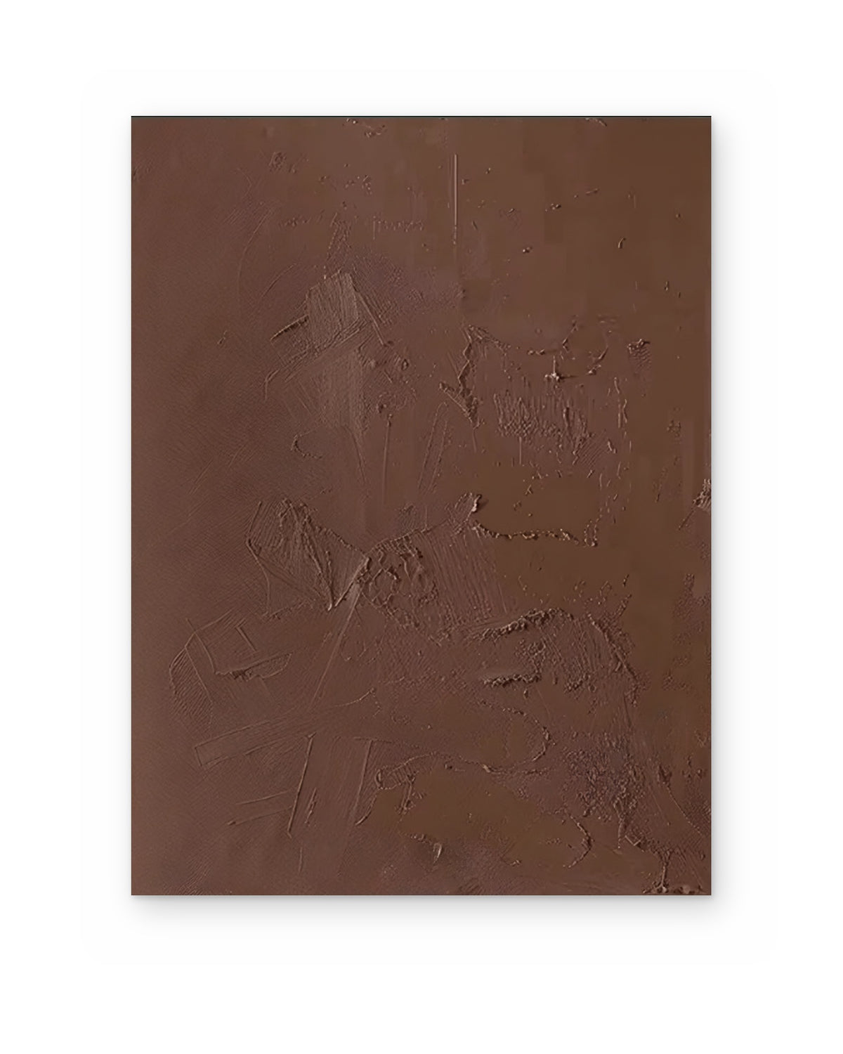 Cocoa Plaster, textured abstract painting shown straight on