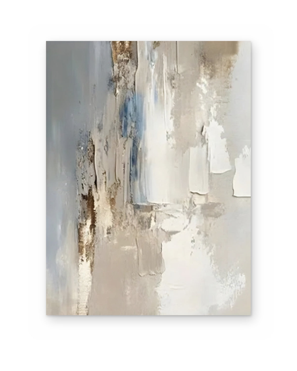 Driftwood, hand-painted abstract painting shown straight on