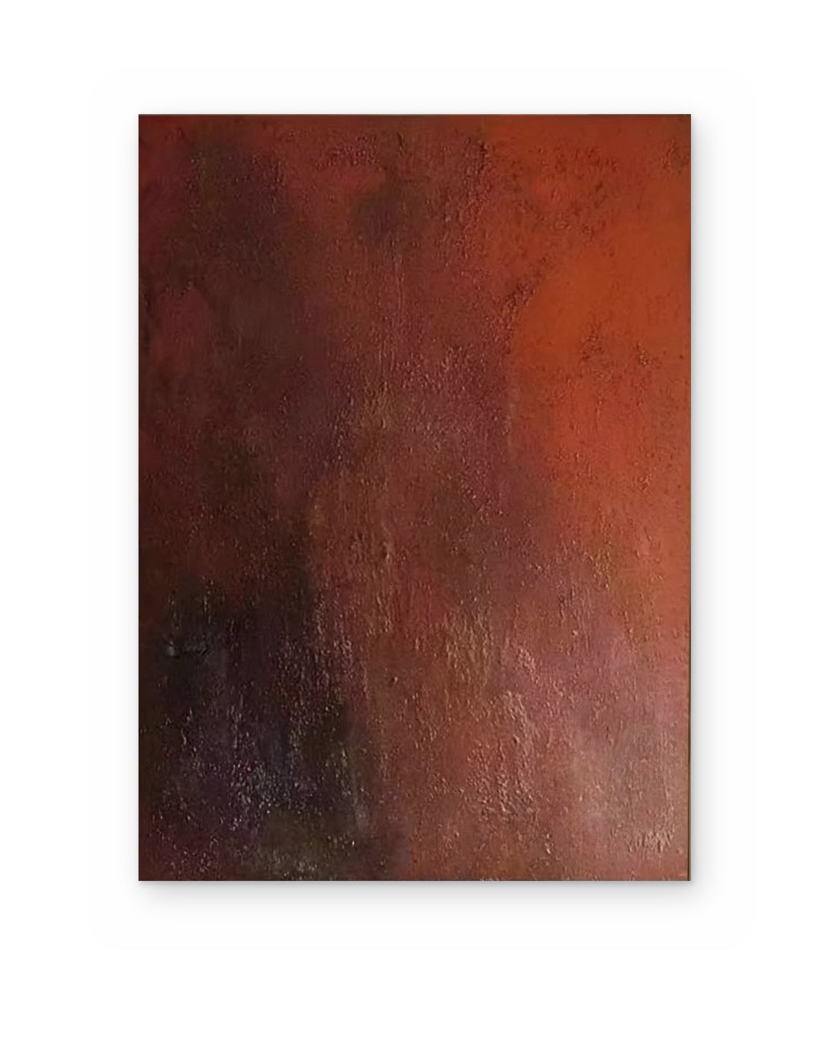 Rust Dusk, hand-painted abstract painting shown straight on
