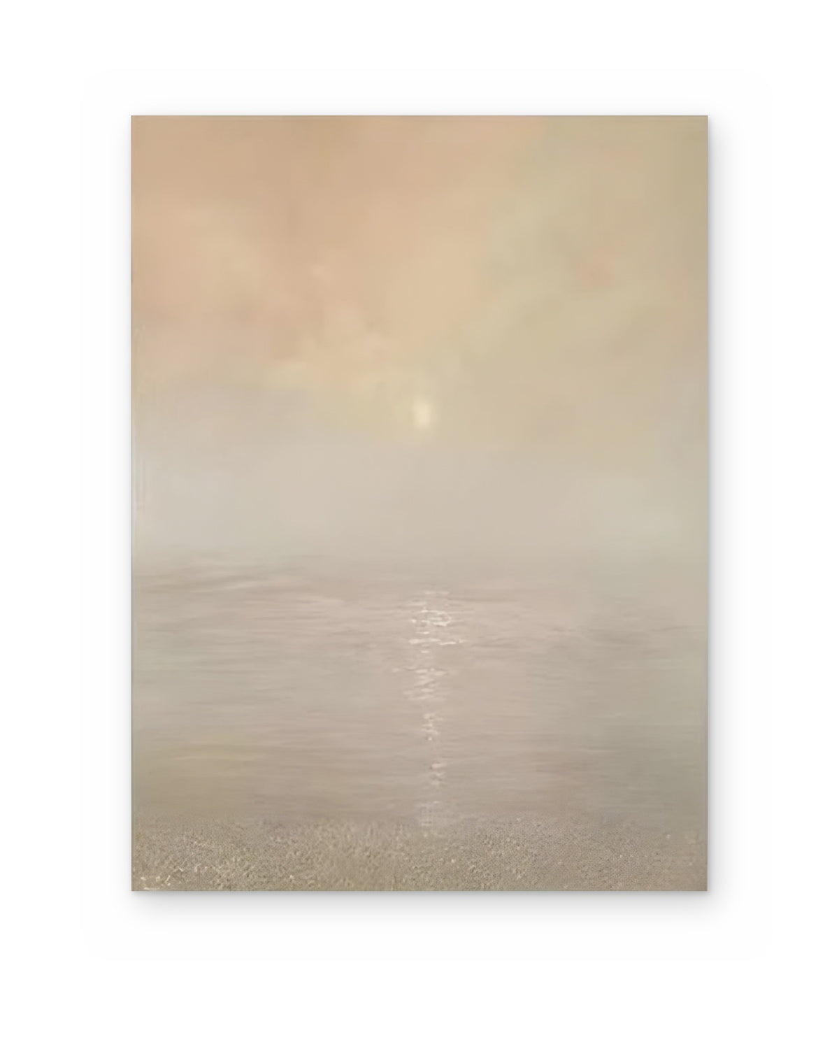 Pale Sun, atmospheric abstract painting shown straight on