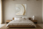Ripple shown at 120 × 120 cm above a 180 cm oak bed