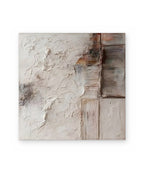 Weathered Linen, textured abstract painting shown straight on