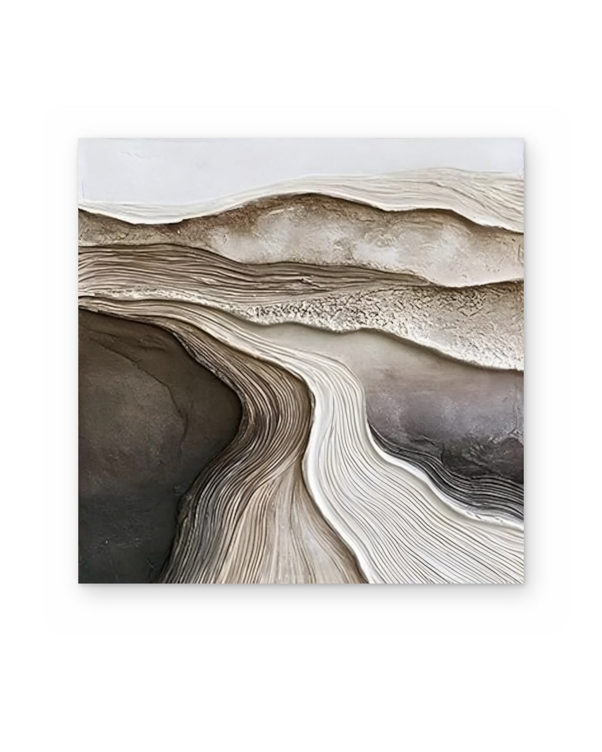Valley, atmospheric abstract painting shown straight on