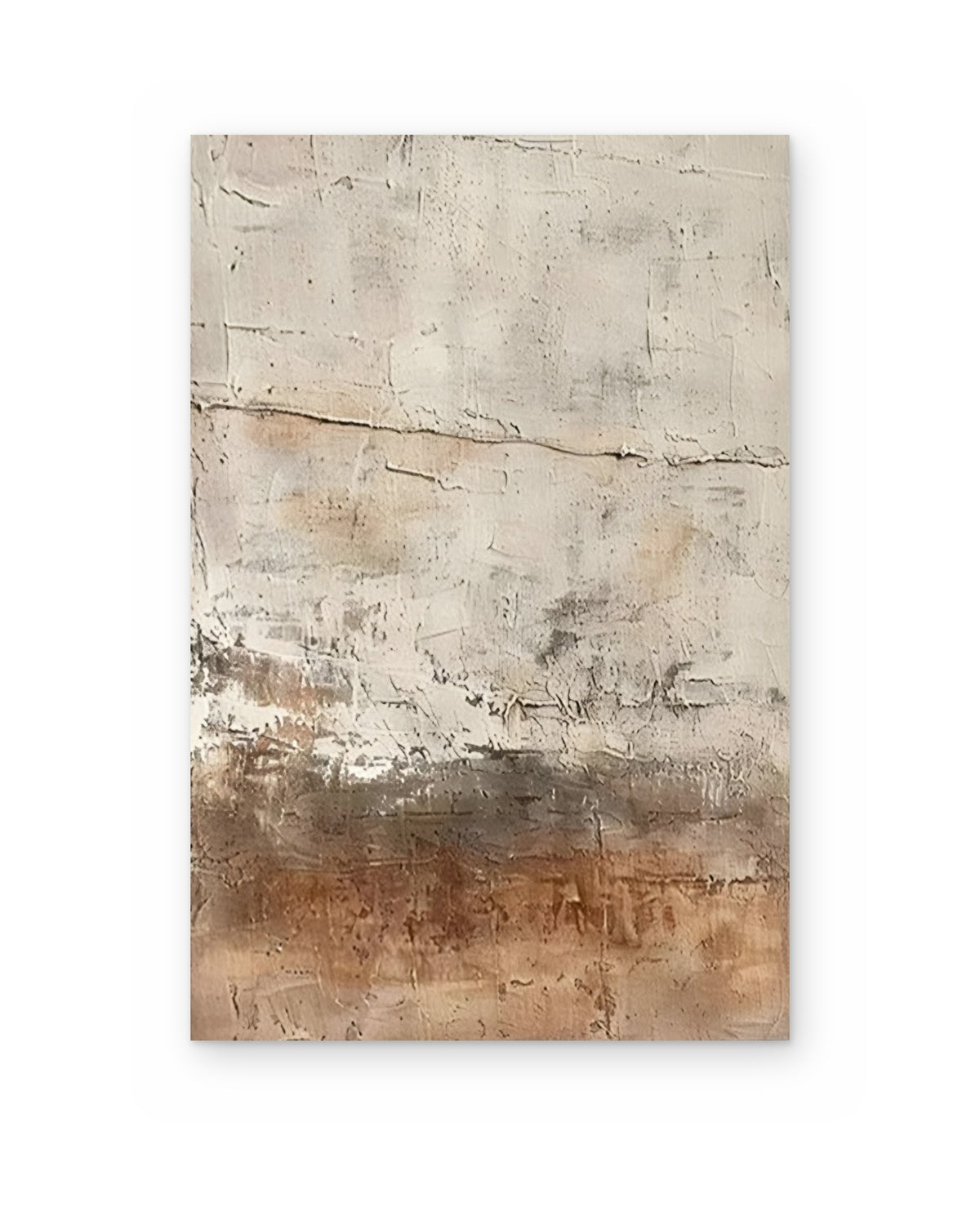 Earth Wall, textured abstract painting shown straight on
