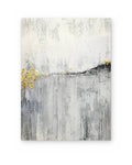 Silver Rain, hand-painted abstract painting shown straight on
