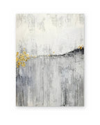 Silver Rain, hand-painted abstract painting shown straight on