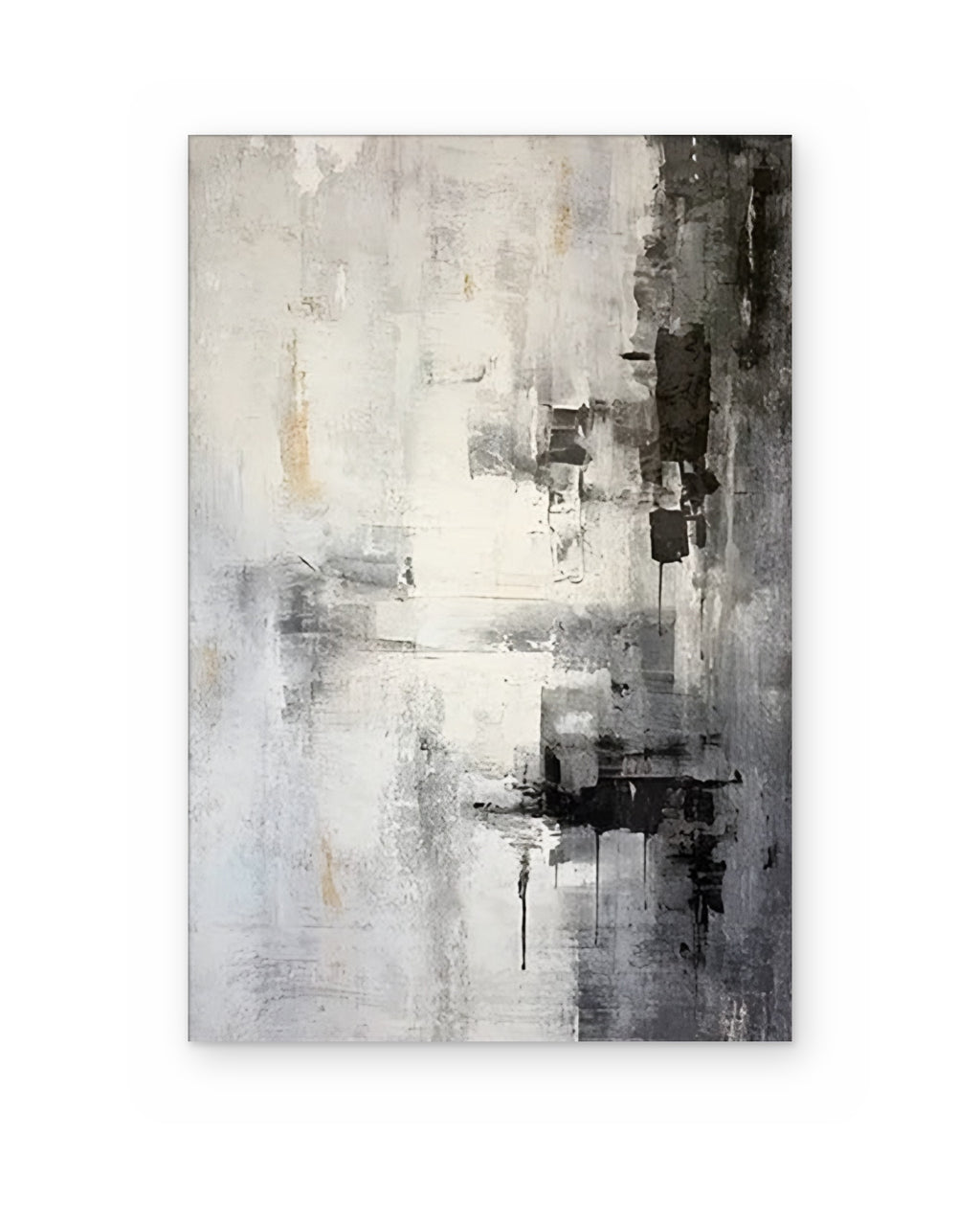 Smoke Study, hand-painted abstract painting shown straight on