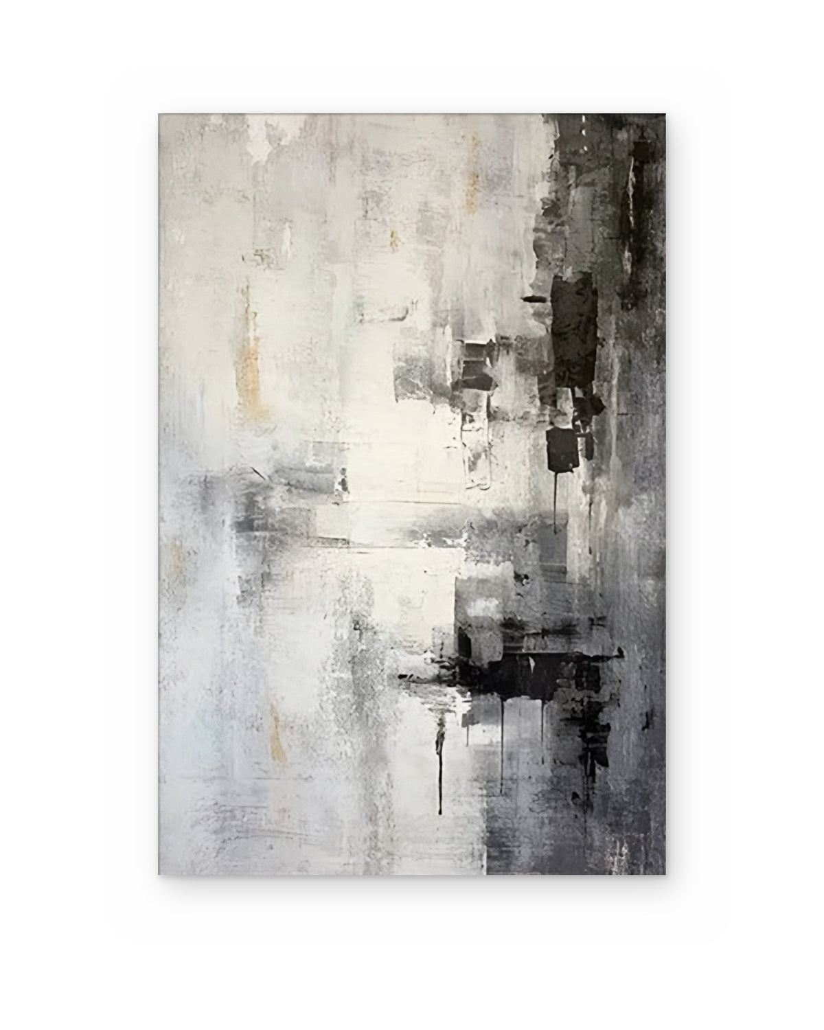 Smoke Study, hand-painted abstract painting shown straight on