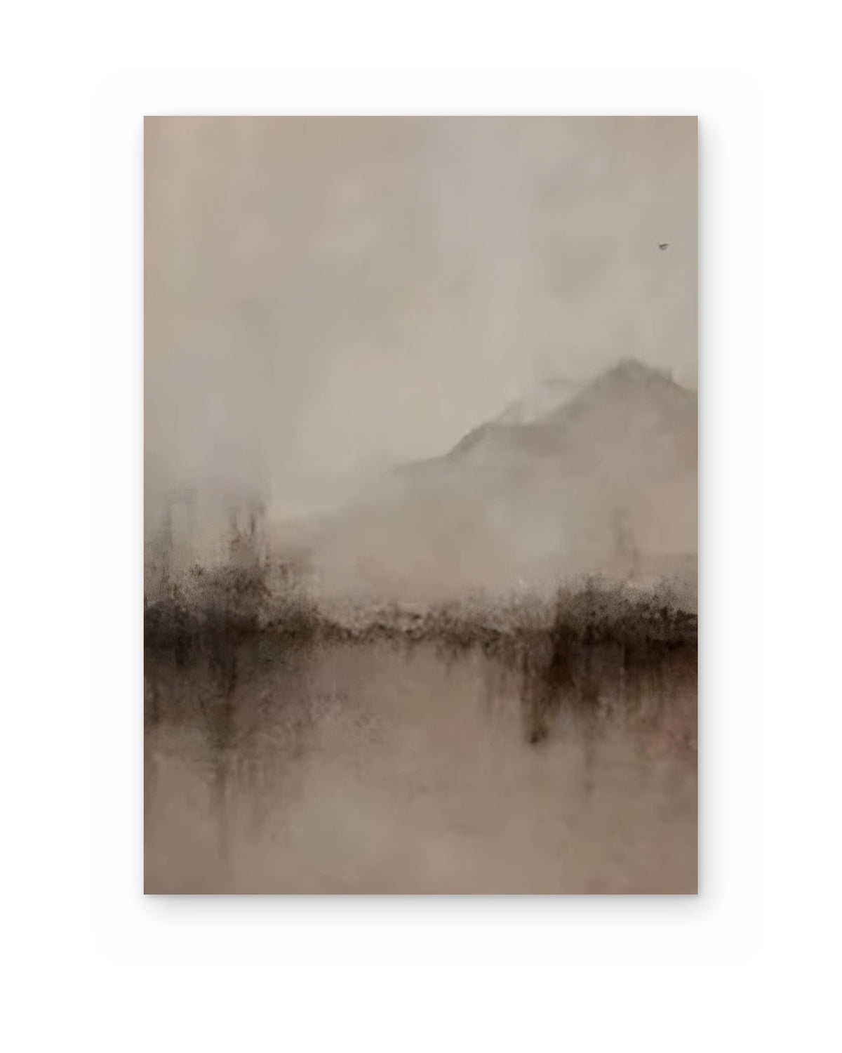 Misty Mountain, atmospheric abstract painting shown straight on