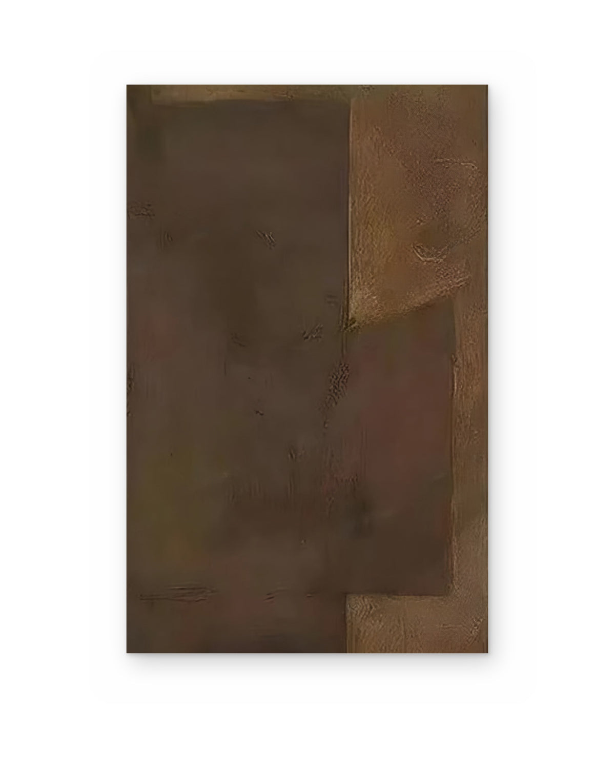 Bronze Panels, textured abstract painting shown straight on