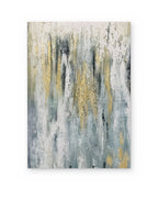 Gold Drizzle, hand-painted abstract painting shown straight on