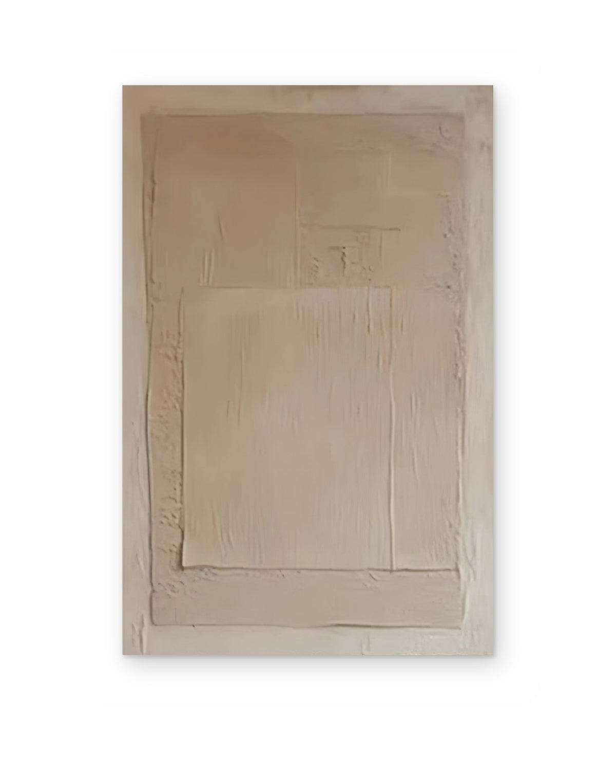 Plaster Frame, textured abstract painting shown straight on