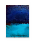 Blue Lagoon, hand-painted abstract painting shown straight on