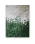 Green Meadow, textured abstract painting shown straight on
