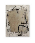 Loops, textured abstract painting shown straight on