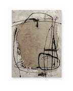 Loops, textured abstract painting shown straight on