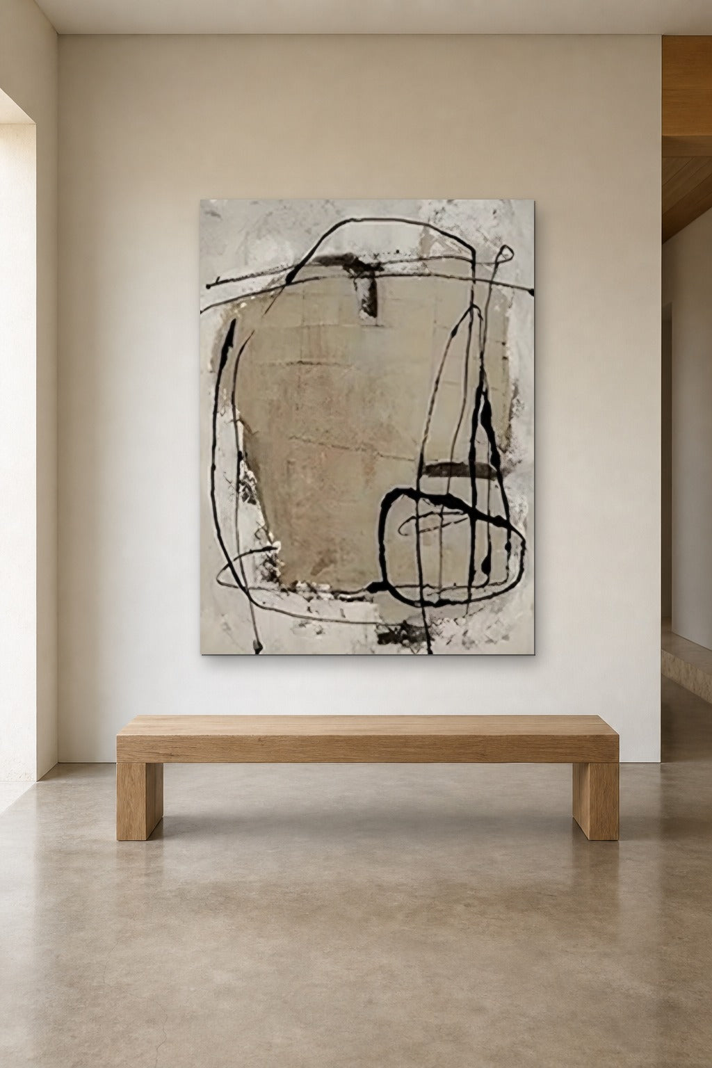 Loops shown at 120 × 180 cm above a 180 cm oak bench