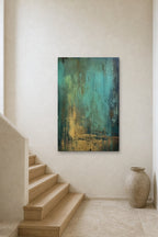 Verdigris shown at 90 × 130 cm above a stair landing