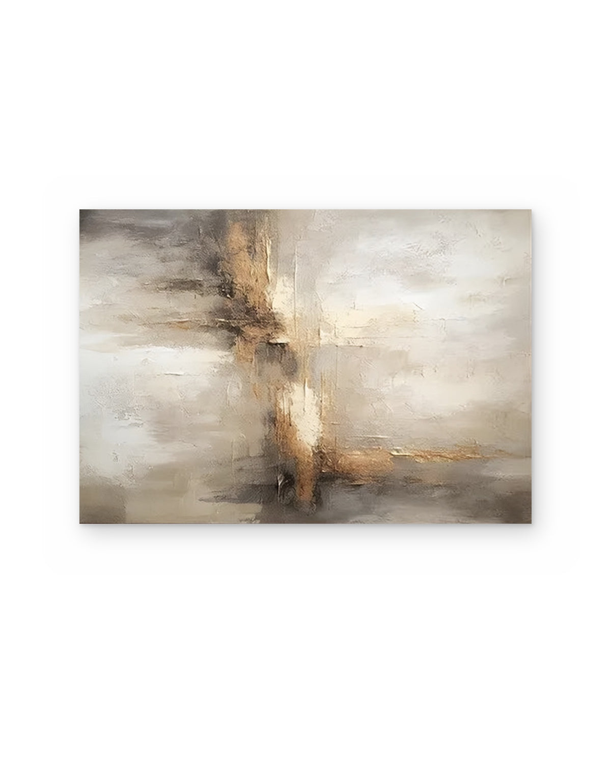 Amber Glow, hand-painted abstract painting shown straight on