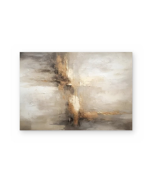 Amber Glow, hand-painted abstract painting shown straight on