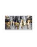 Gold Skyline, hand-painted abstract painting shown straight on