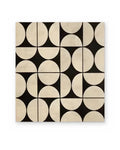 Half Moons, hand-painted abstract painting shown straight on