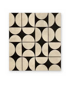 Half Moons, hand-painted abstract painting shown straight on