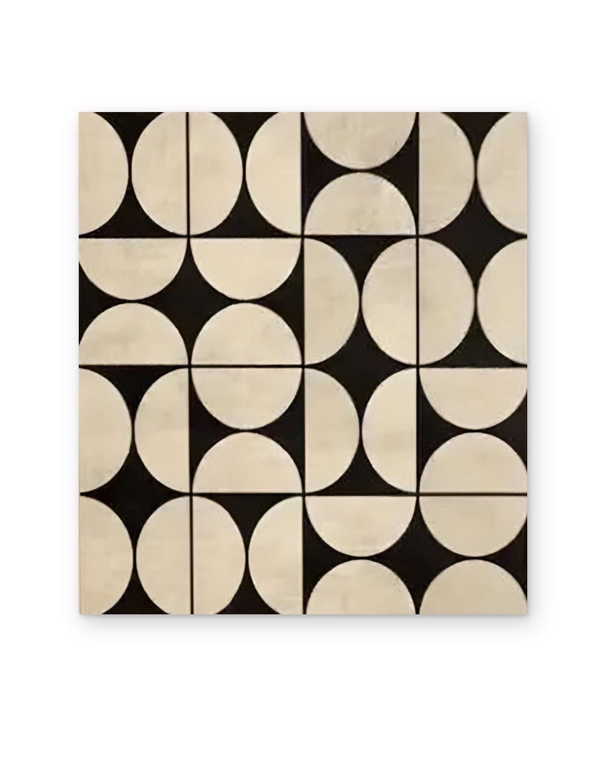 Half Moons, hand-painted abstract painting shown straight on
