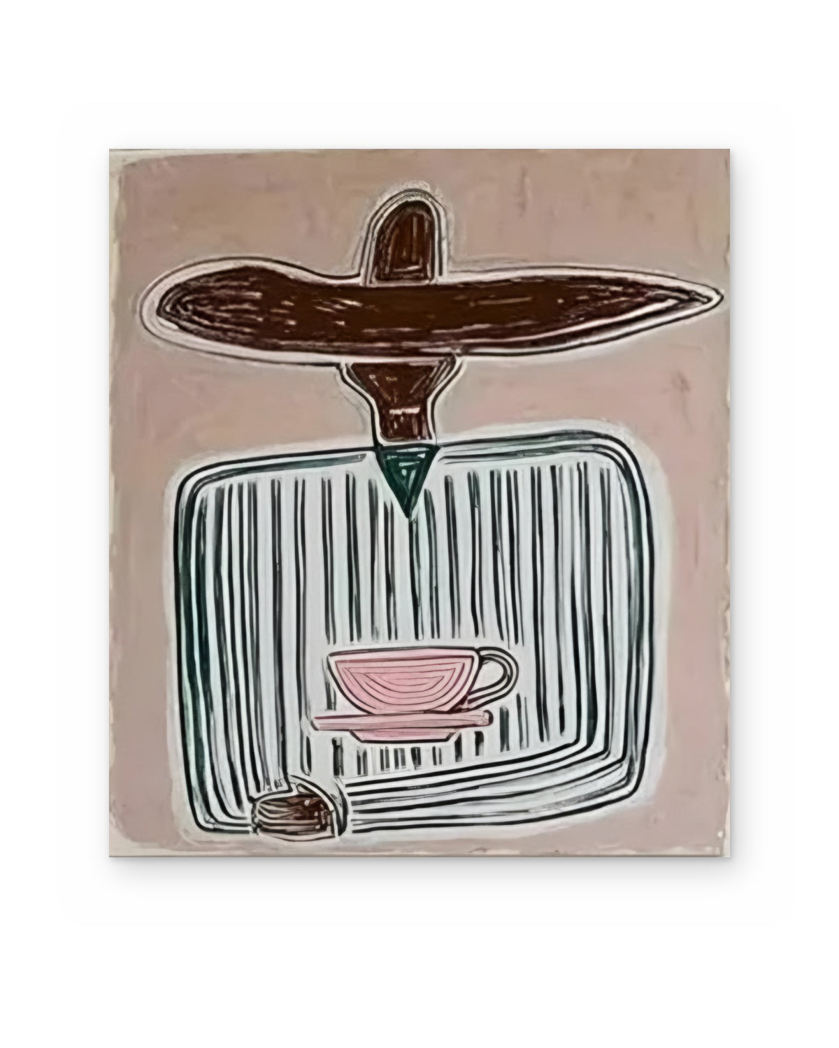 Teatime — Figurative Abstract Painting