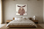 Wine for Two shown at 120 × 120 cm above a 180 cm oak bed