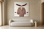 Wine for Two shown at 130 × 130 cm above a 220 cm boucle sofa